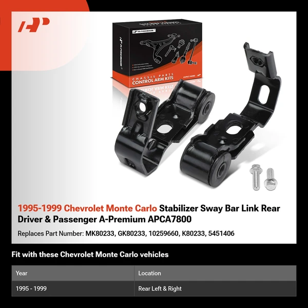 1995-1999 Chevrolet Monte Carlo Stabilizer Sway Bar Link Rear Driver & Passenger A-Premium APCA7800