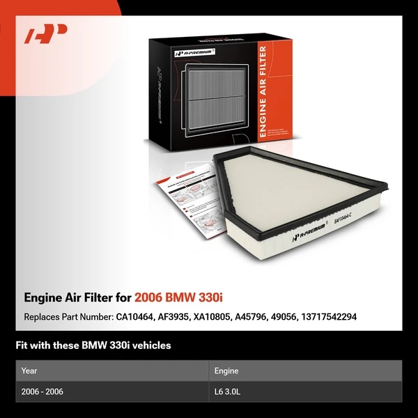 Engine Air Filter for 2006 BMW 330i
