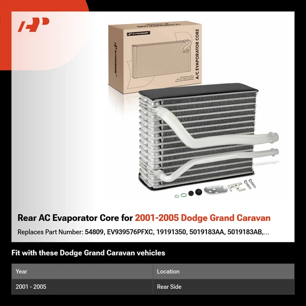 Rear AC Evaporator Core for 2001-2005 Dodge Grand Caravan