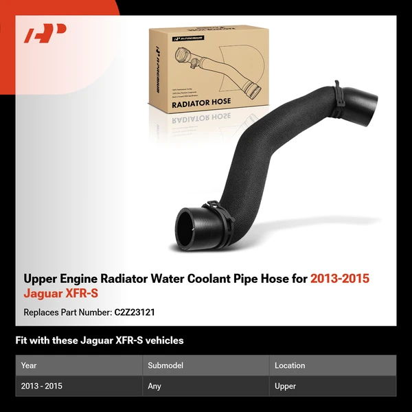 Upper Engine Radiator Water Coolant Pipe Hose for 2013-2015 Jaguar XFR-S