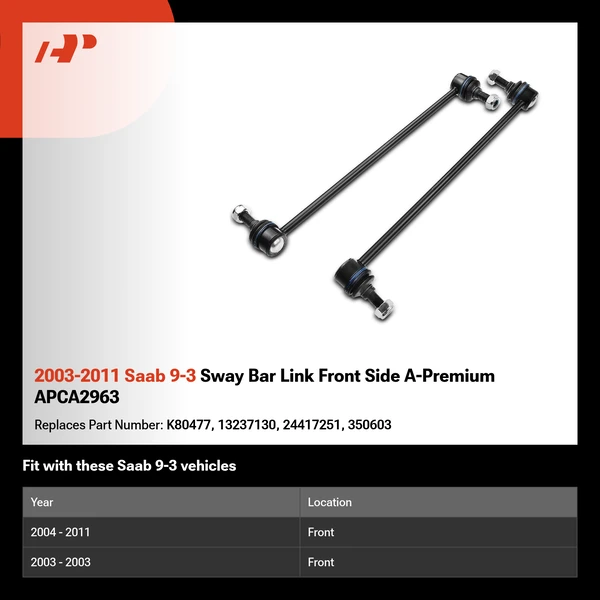 2003-2011 Saab 9-3 Sway Bar Link Front Side A-Premium APCA2963
