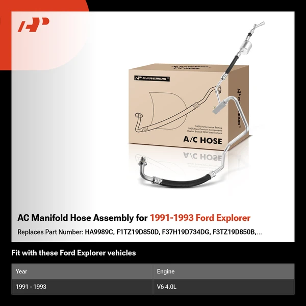 AC Manifold Hose Assembly for 1991-1993 Ford Explorer