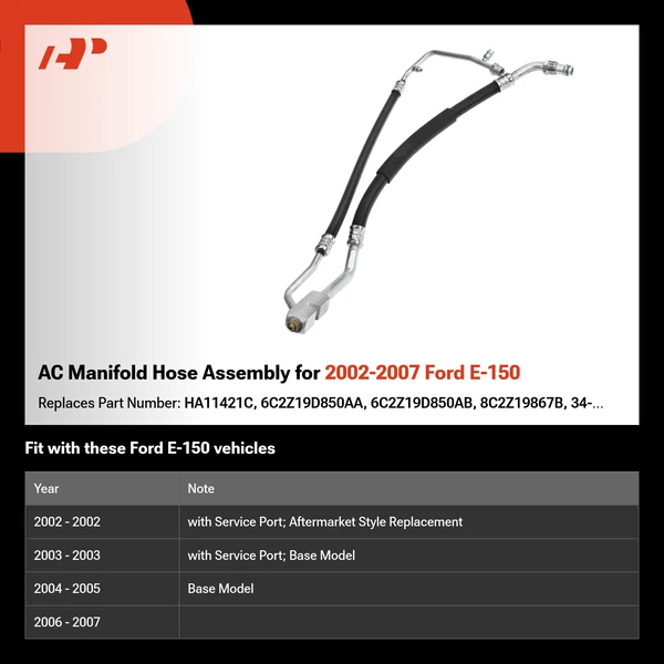 AC Manifold Hose Assembly for 2002-2007 Ford E-150