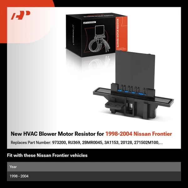 New HVAC Blower Motor Resistor for 1998-2004 Nissan Frontier