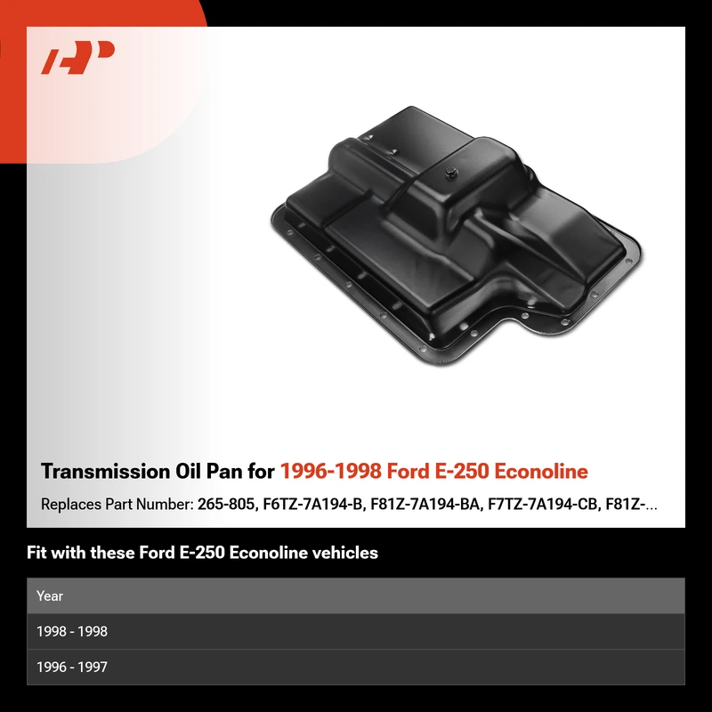 Transmission Oil Pan for 1996-1998 Ford E-250 Econoline