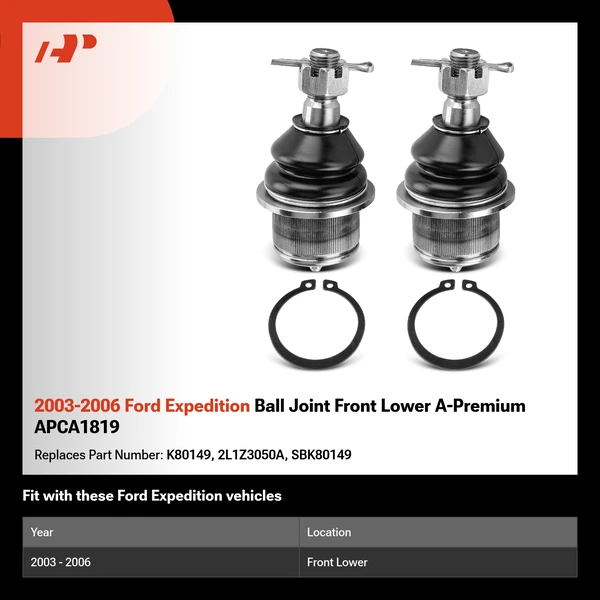 2003-2006 Ford Expedition Ball Joint Front Lower A-Premium APCA1819