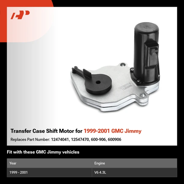 Transfer Case Shift Motor for 1999-2001 GMC Jimmy