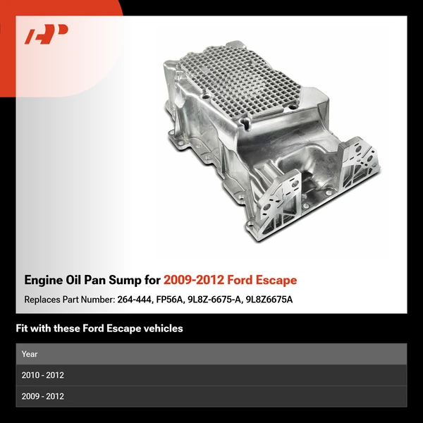 Engine Oil Pan Sump for 2009-2012 Ford Escape