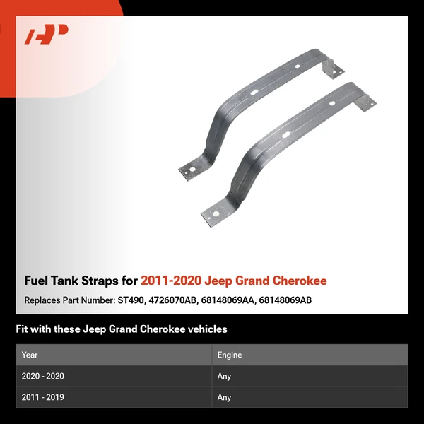 Fuel Tank Straps for 2011-2020 Jeep Grand Cherokee