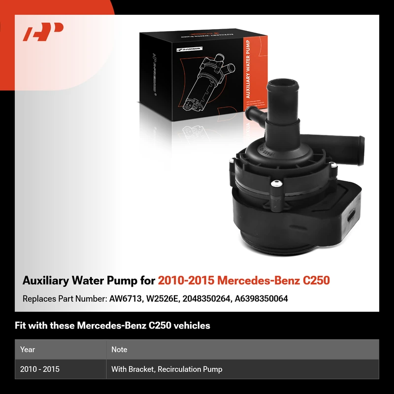 Auxiliary Water Pump for 2010-2015 Mercedes-Benz C250