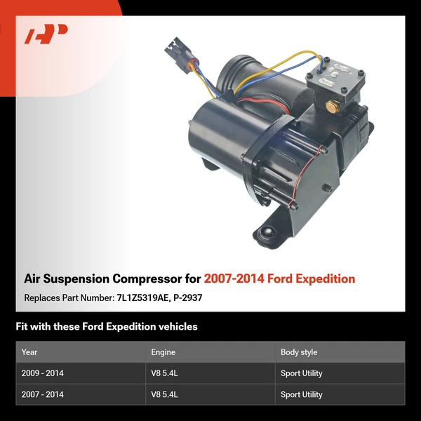 Air Suspension Compressor for 2007-2014 Ford Expedition