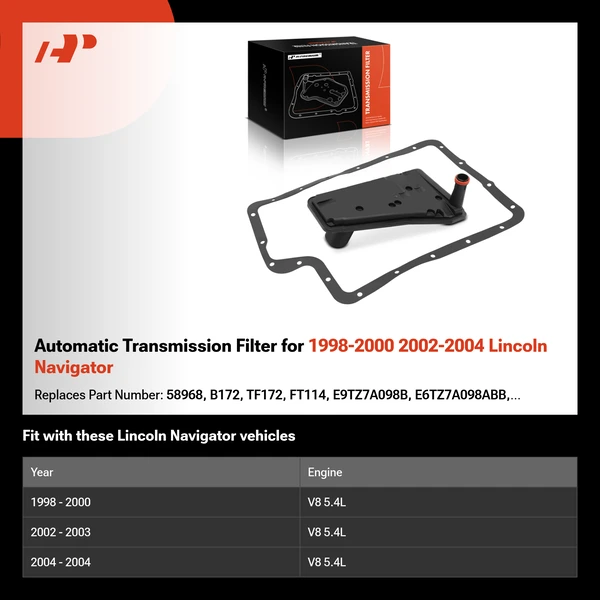 Automatic Transmission Filter for 1998-2000 2002-2004 Lincoln Navigator
