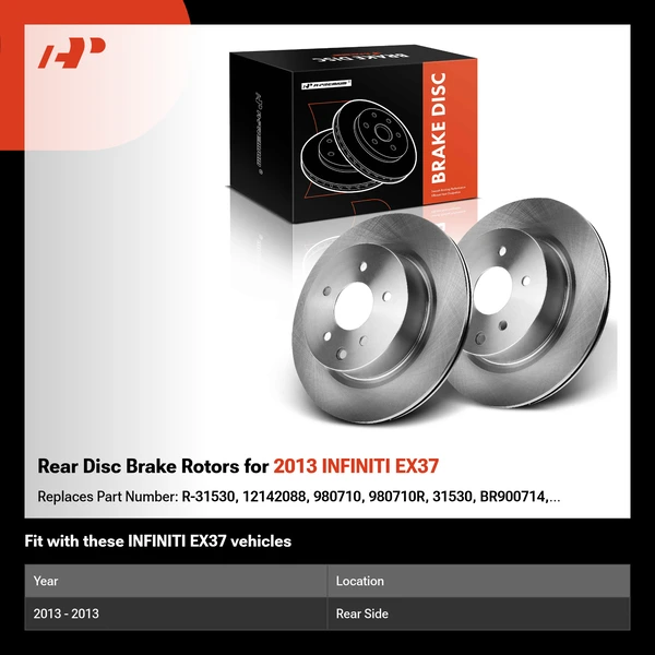 Rear Disc Brake Rotors for 2013 INFINITI EX37
