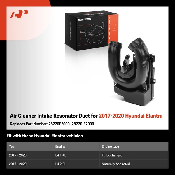 Air Cleaner Intake Resonator Duct for 2017-2020 Hyundai Elantra