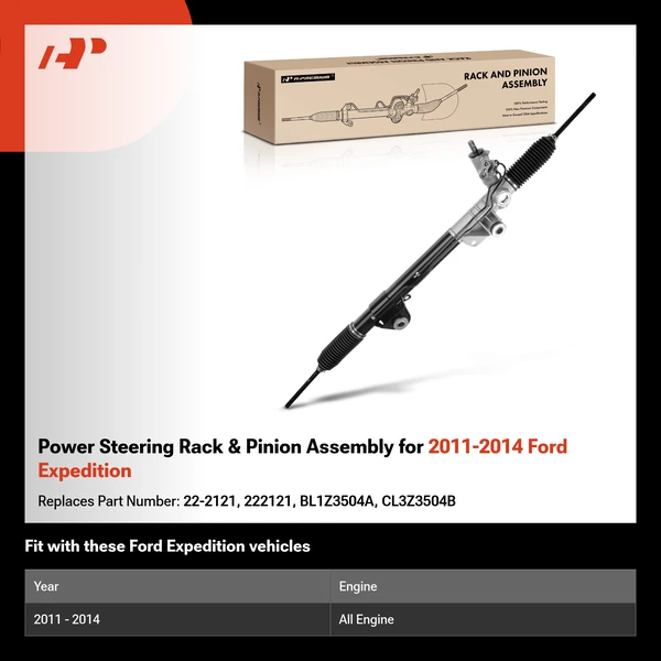 Power Steering Rack & Pinion Assembly for 2011-2014 Ford Expedition