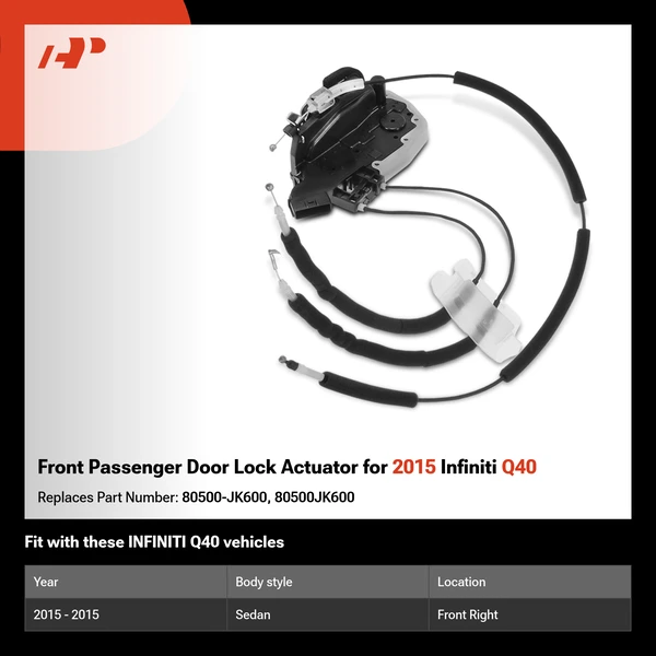 Front Passenger Door Lock Actuator for 2015 Infiniti Q40