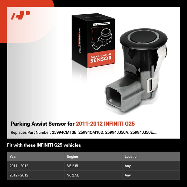 Parking Assist Sensor for 2011-2012 INFINITI G25