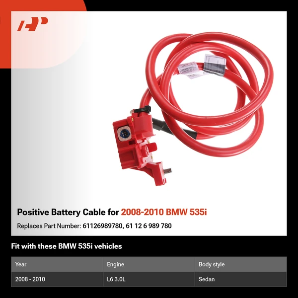Positive Battery Cable for 2008-2010 BMW 535i