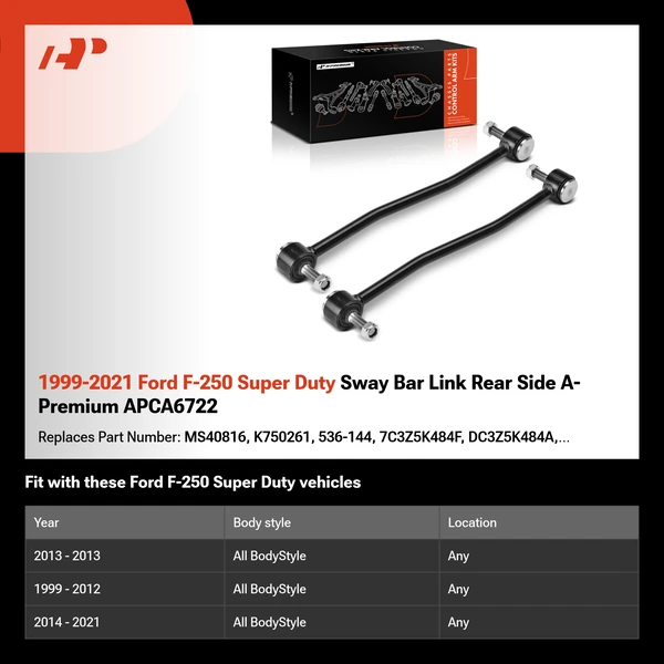 1999-2021 Ford F-250 Super Duty Sway Bar Link Rear Side A-Premium APCA6722