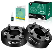 2 Pcs 2 inches Black 4x4.33 to 4x5.39 inches Wheel Adapters M10x1.25 74mm