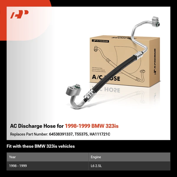 AC Discharge Hose for 1998-1999 BMW 323is