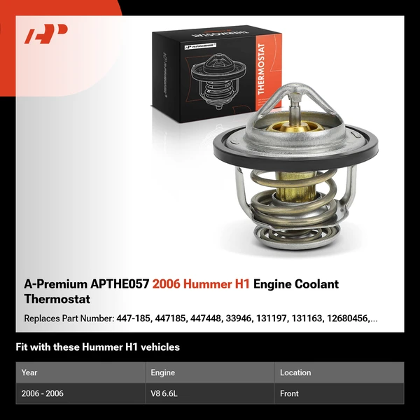 A-Premium APTHE057 2006 Hummer H1 Engine Coolant Thermostat
