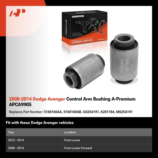 2008-2014 Dodge Avenger Control Arm Bushing A-Premium APCA9905