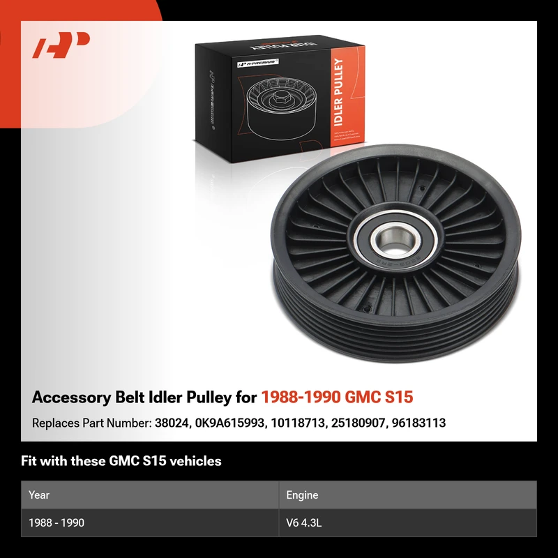 Accessory Belt Idler Pulley for 1988-1990 GMC S15