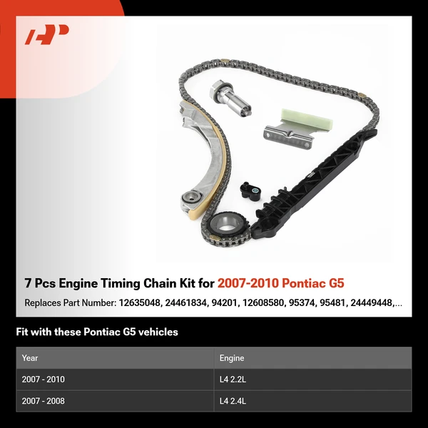 7 Pcs Engine Timing Chain Kit for 2007-2010 Pontiac G5