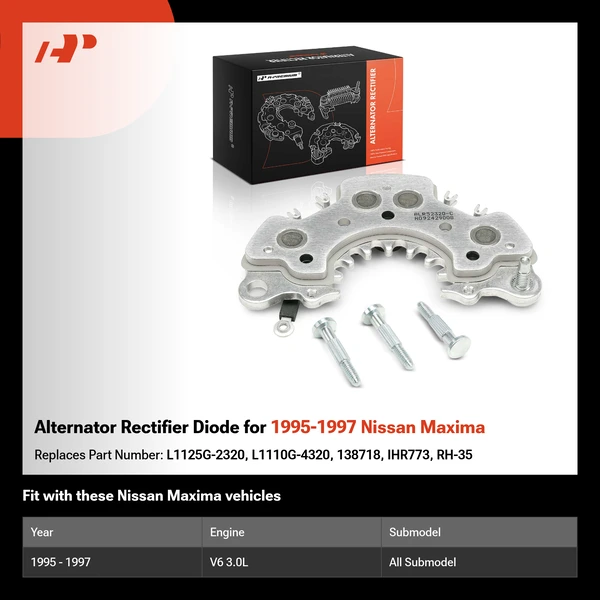 Alternator Rectifier Diode for 1995-1997 Nissan Maxima