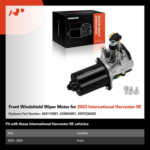 Front Windshield Wiper Motor for 2023 International Harvester RE