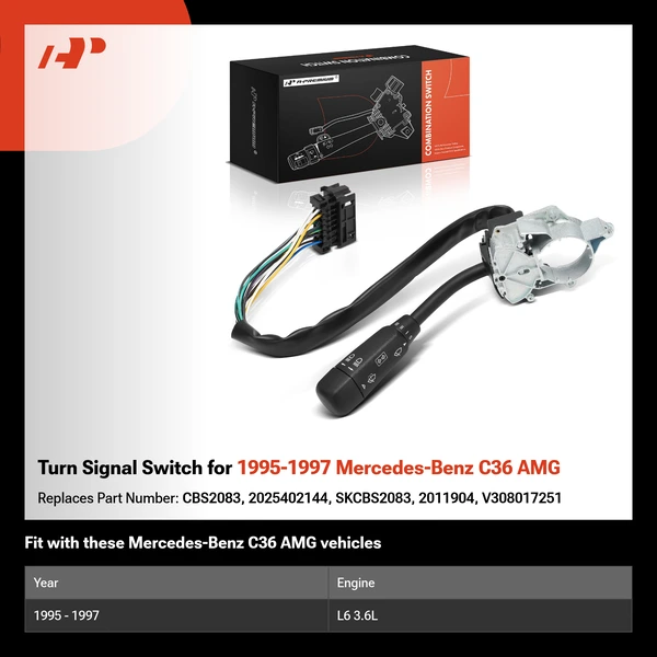 Turn Signal Switch for 1995-1997 Mercedes-Benz C36 AMG