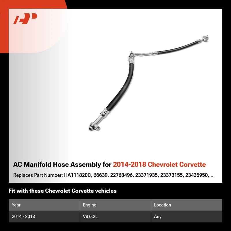 AC Manifold Hose Assembly for 2014-2018 Chevrolet Corvette