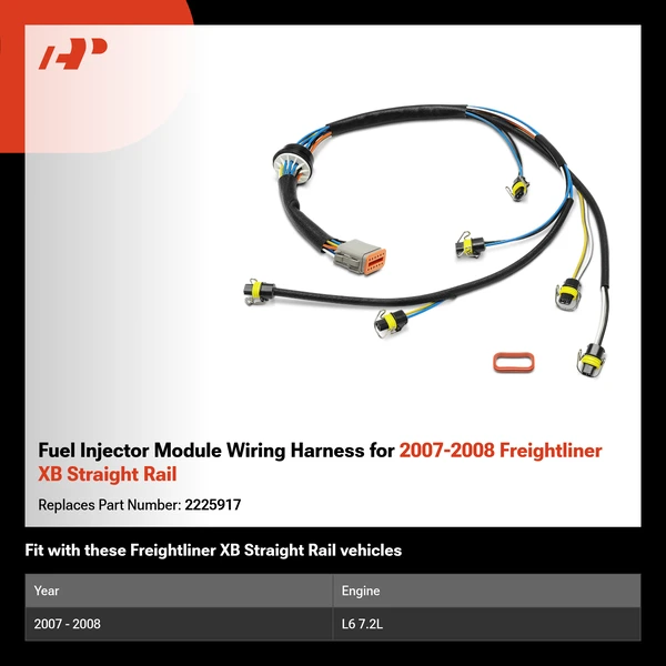 Fuel Injector Module Wiring Harness for 2007-2008 Freightliner XB Straight Rail