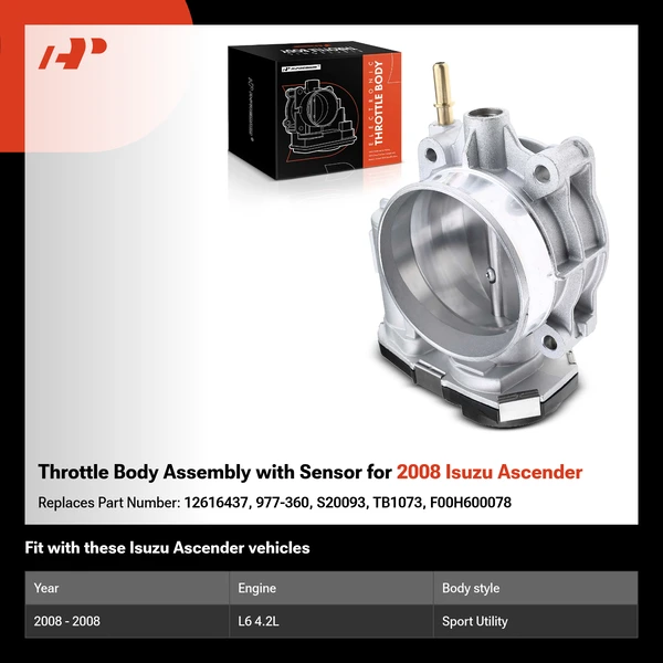 Throttle Body Assembly with Sensor for 2008 Isuzu Ascender