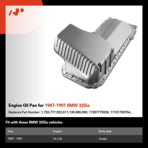 Engine Oil Pan for 1987-1991 BMW 325is