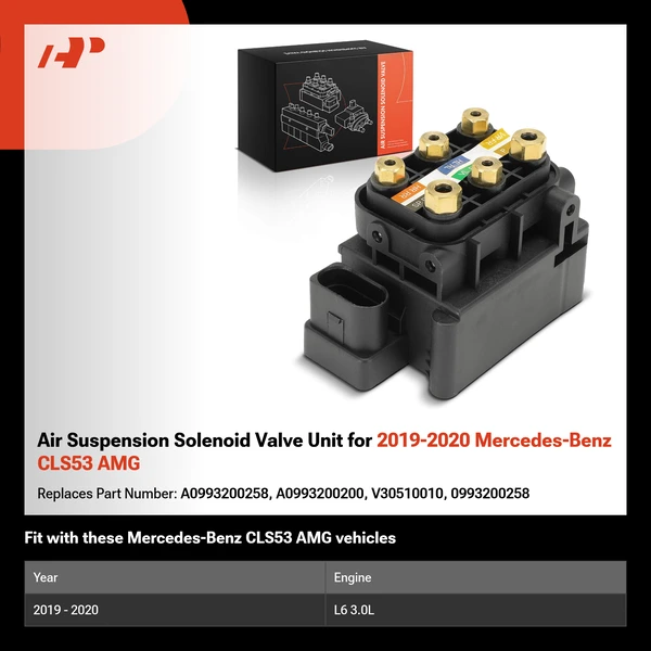 Air Suspension Solenoid Valve Unit for 2019-2020 Mercedes-Benz CLS53 AMG