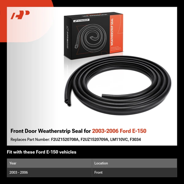 Front Door Weatherstrip Seal for 2003-2006 Ford E-150