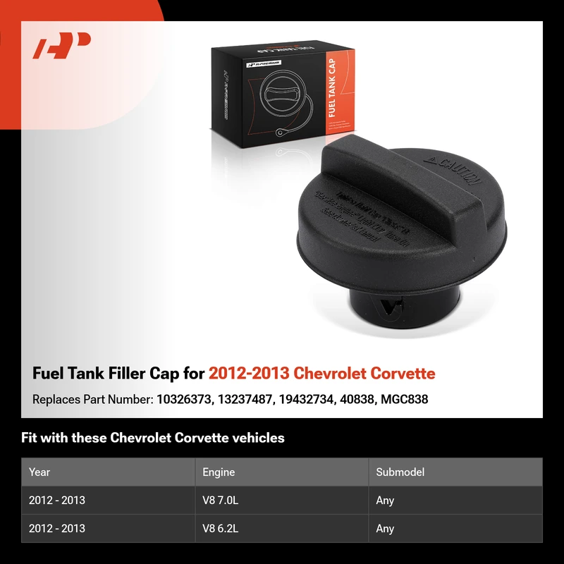 Fuel Tank Filler Cap for 2012-2013 Chevrolet Corvette