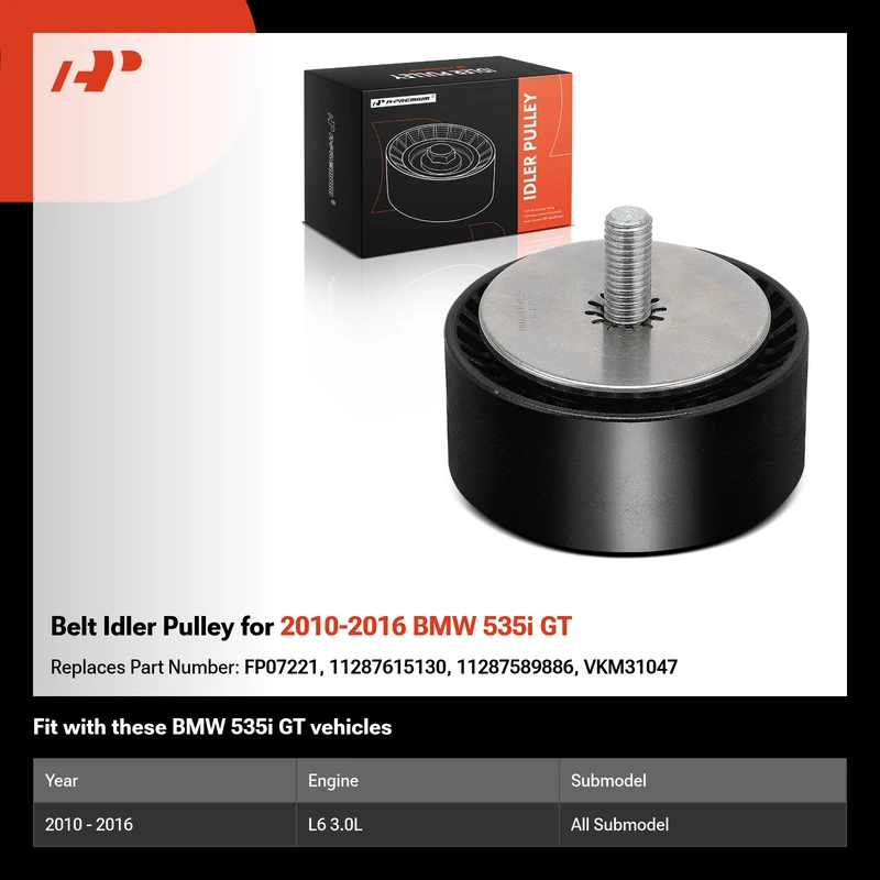 Belt Idler Pulley for 2010-2016 BMW 535i GT