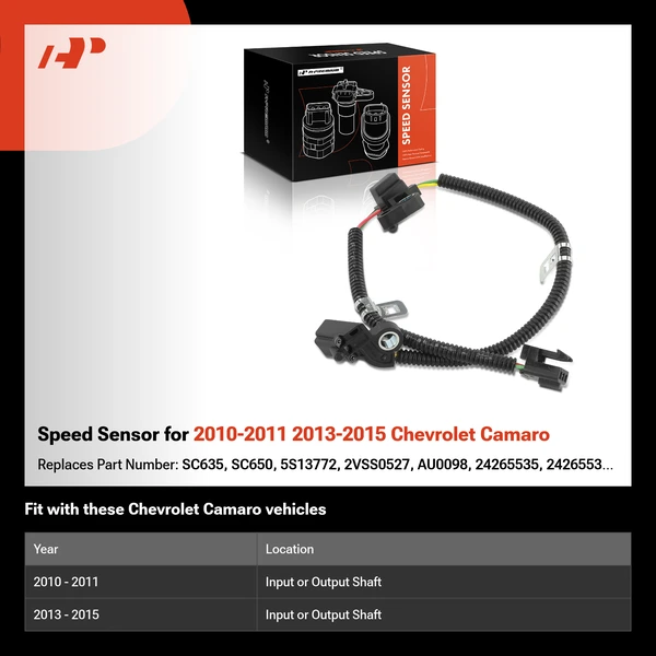 Speed Sensor for 2010-2011 2013-2015 Chevrolet Camaro