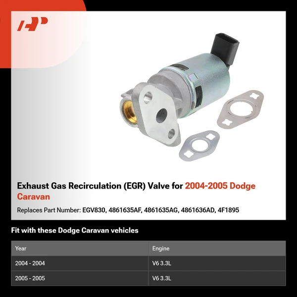 Exhaust Gas Recirculation (EGR) Valve for 2004-2005 Dodge Caravan