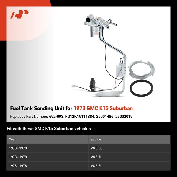 Fuel Tank Sending Unit for 1978 GMC K15 Suburban