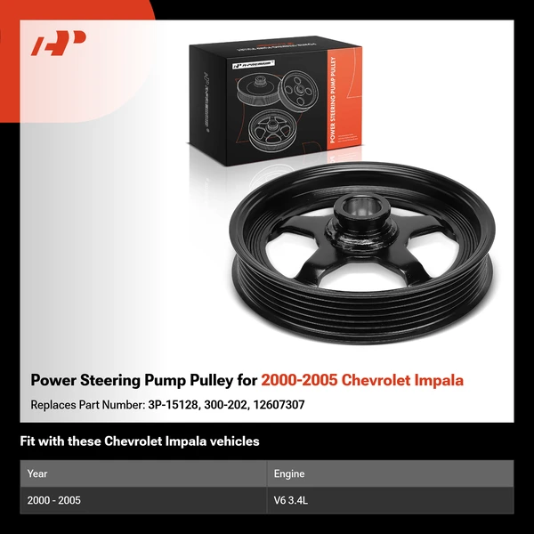 Power Steering Pump Pulley for 2000-2005 Chevrolet Impala