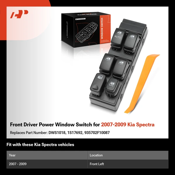 Front Driver Power Window Switch for 2007-2009 Kia Spectra