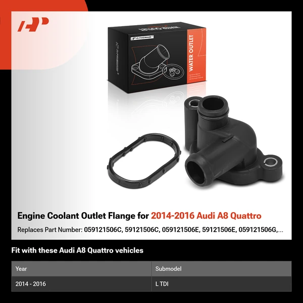 Engine Coolant Outlet Flange for 2014-2016 Audi A8 Quattro