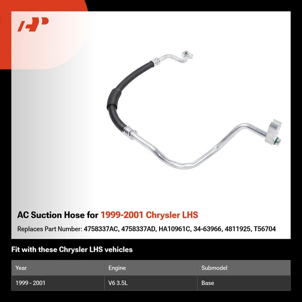 AC Suction Hose for 1999-2001 Chrysler LHS