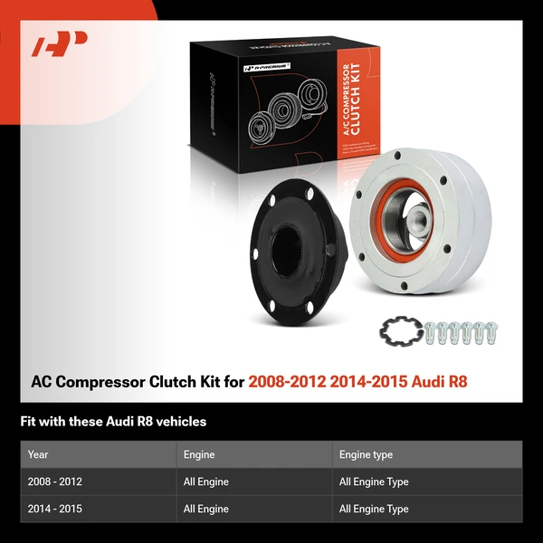 AC Compressor Clutch Kit for 2008-2012 2014-2015 Audi R8