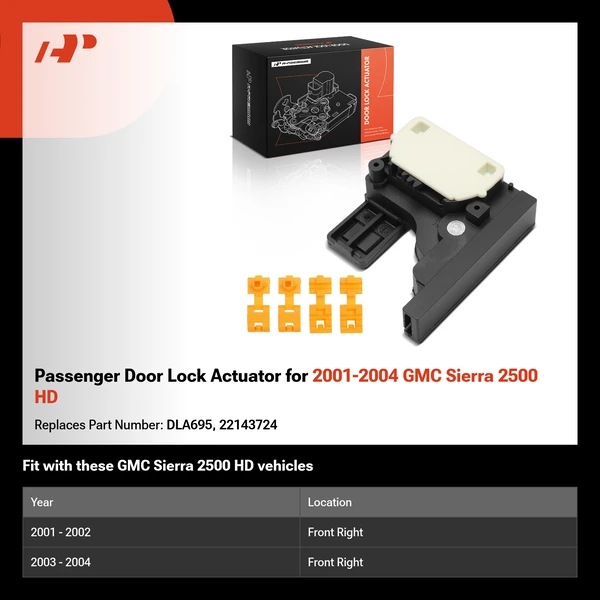 Passenger Door Lock Actuator for 2001-2004 GMC Sierra 2500 HD