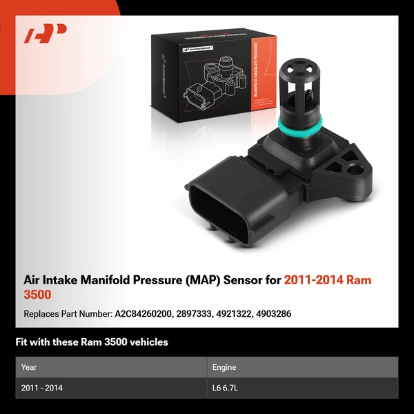 Air Intake Manifold Pressure (MAP) Sensor for 2011-2014 Ram 3500